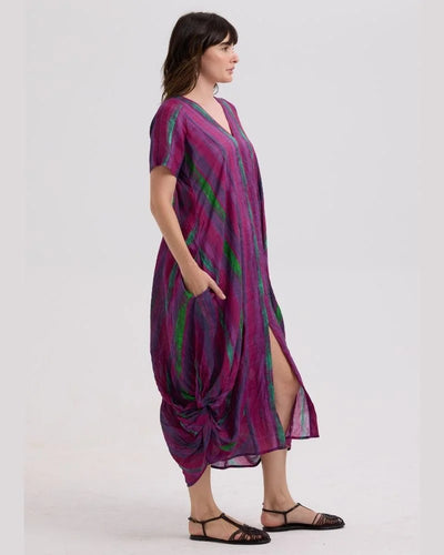 LD&Co - Painted Linen Dress - Magenta - LC7787