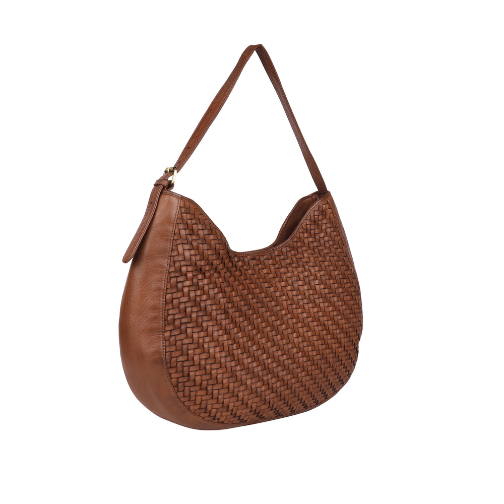 Rugged Hide - Gilmore Weave Shoulder Bag - Oak - RH-2591-OAK