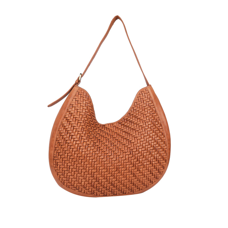 Rugged Hide - Gilmore Weave Shoulder Bag - Tan - RH-2591