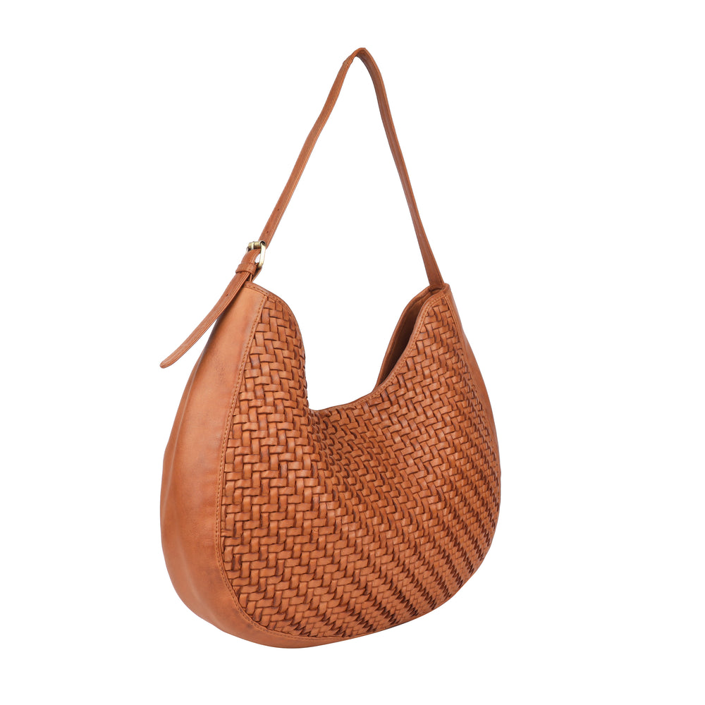 Rugged Hide - Gilmore Weave Shoulder Bag - Tan - RH-2591
