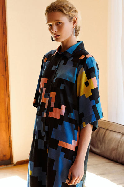 Elk the Label - Grand Shirt Dress - Luccent Print - A1336E