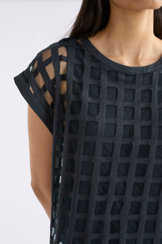 Elk - Grid Burnout Top - Space Blue - A1585F-S25