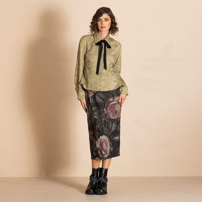 Megan Salmon - Gustav Camisole Shirt - Olive - M6741