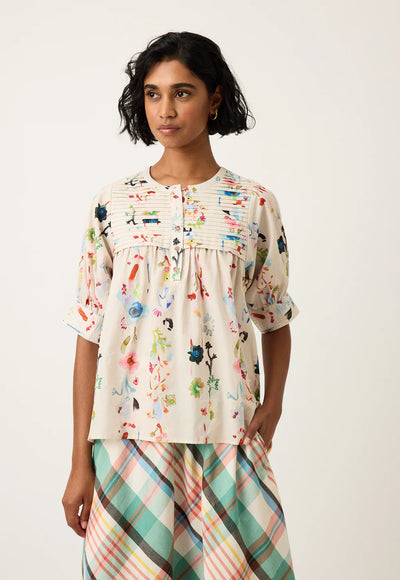 Nancybird - Gwen Blouse - Watercolour Cream - S26-A46CR