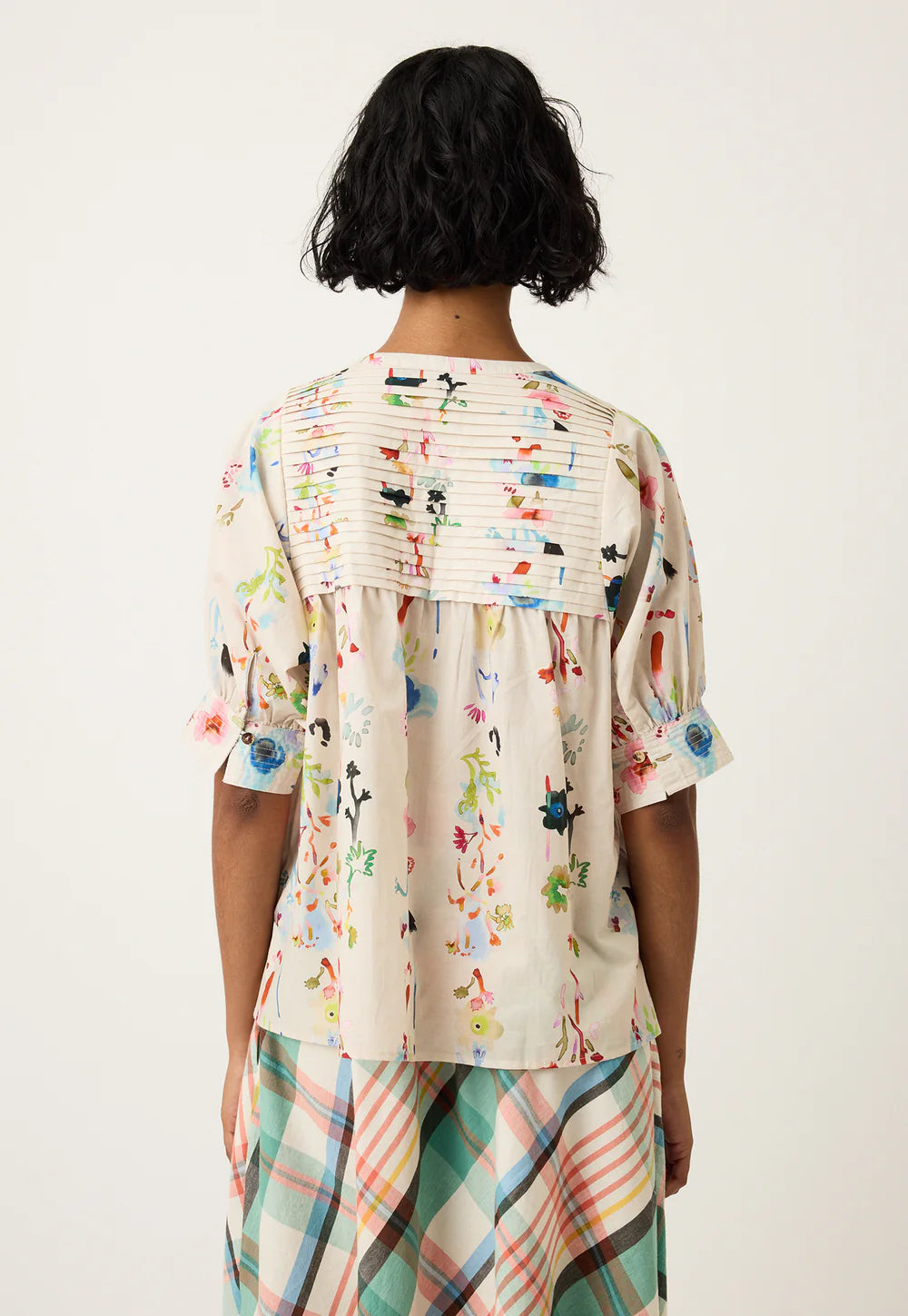 Nancybird - Gwen Blouse - Watercolour Cream - S26-A46CR