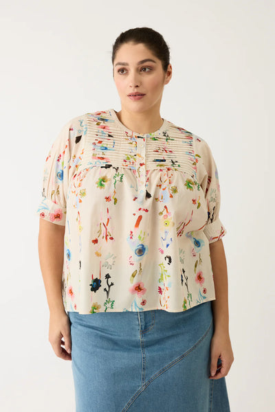 Nancybird - Gwen Blouse - Watercolour Cream - S26-A46CR