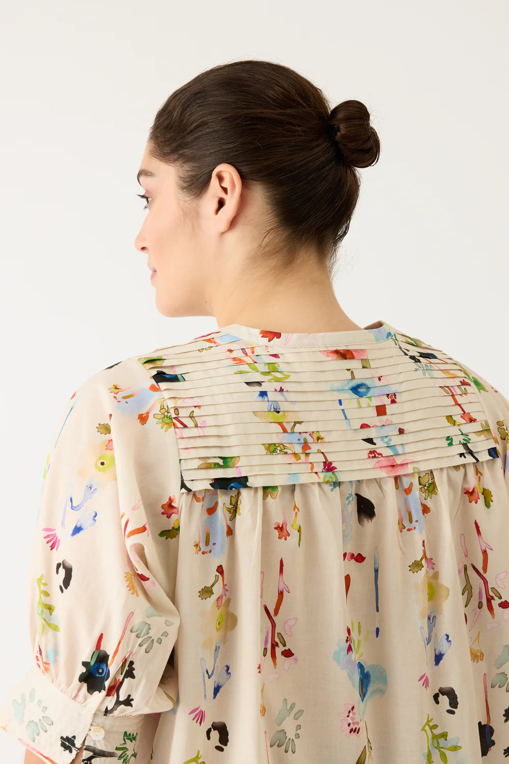 Nancybird - Gwen Blouse - Watercolour Cream - S26-A46CR