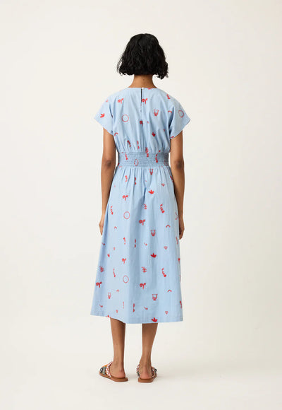 Nancybird - Hana Wrap Dress - Motif Embroidery - S26-A23ME
