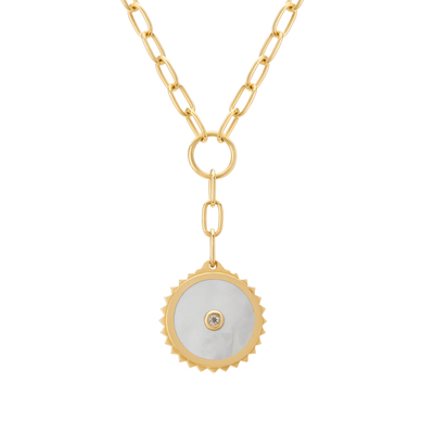 Murkani - Halcyon Shield Drop Necklace - Gold