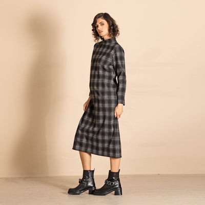 Megan Salmon - Huntsman Hi Crew Dress - Black - MSW26-M8721