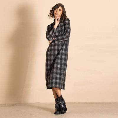 Megan Salmon - Huntsman Hi Crew Dress - Black - MSW26-M8721