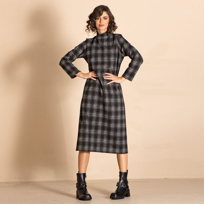 Megan Salmon - Huntsman Hi Crew Dress - Black - MSW26-M8721