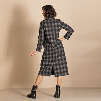 Megan Salmon - Huntsman Hi Crew Dress - Black - MSW26-M8721