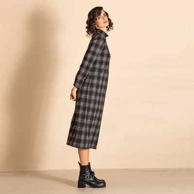 Megan Salmon - Huntsman Hi Crew Dress - Black - MSW26-M8721