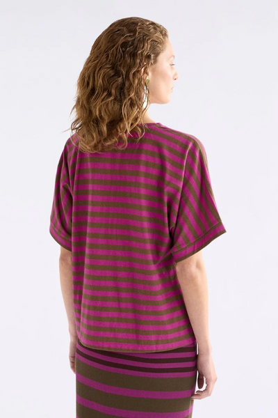 Elk - Seter Tee - Olive/Fuchsia - A1443MW26