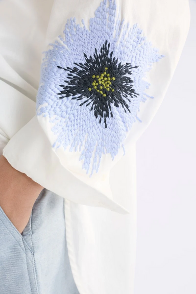 Elk - Eiren Relaxed Shirt - White/Lilac Blue - A1674WW26