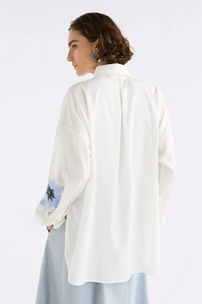 Elk - Eiren Relaxed Shirt - White/Lilac Blue - A1674WW26