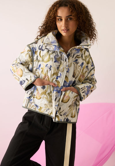 Nancybird - Suri Jacket - Blue Watercolour - W26A37BW