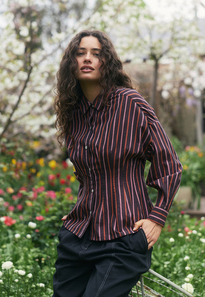 Nancybird - Paloma Blouse - Twilight Stripe - W26A29TS