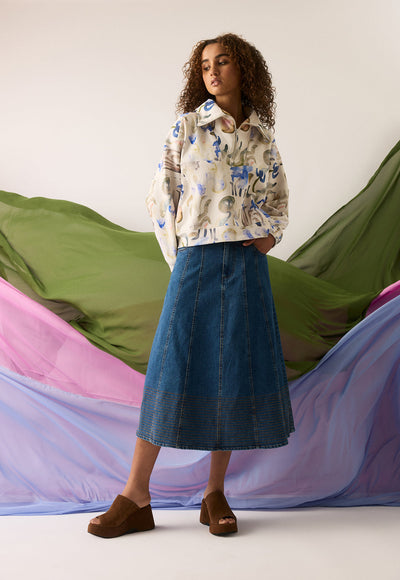 Nancybird - Tilda Sweat - Blue Watercolour - W26A40BW