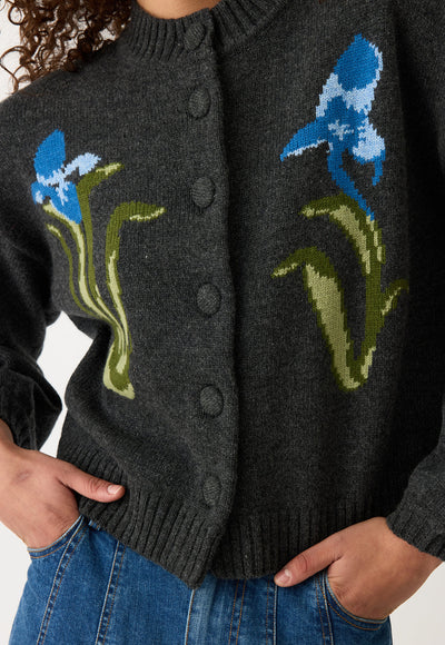 Nancybird - Iris Cardigan - Charcoal - W26A18CL