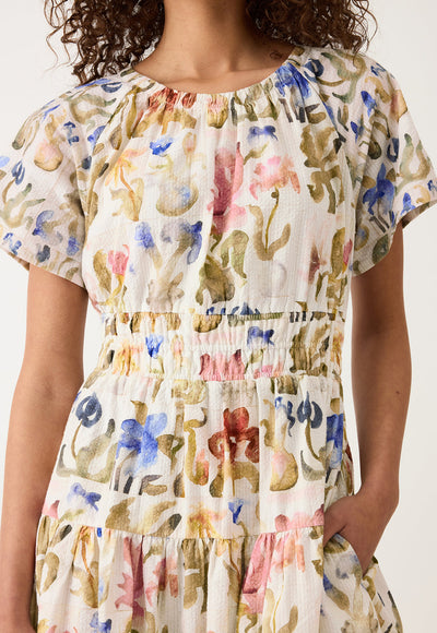 Nancybird - Lola Dress - Watercolour Collage - W26A19WC