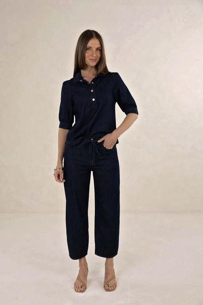 Humidity - Ivy Barrel Jean - Dark Blue