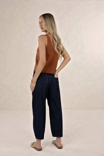 Humidity - Ivy Barrel Jean - Dark Blue