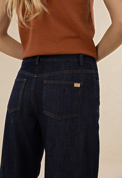 Humidity - Ivy Barrel Jean - Dark Blue