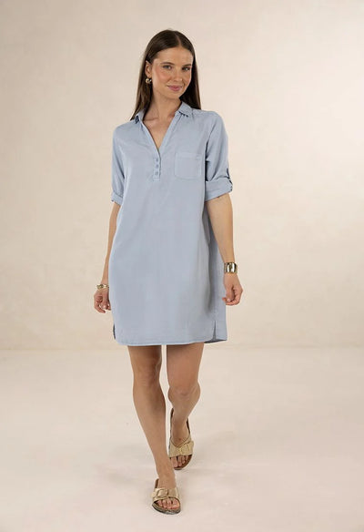 Humidity - Remy Shirt Dress - Blue Haze