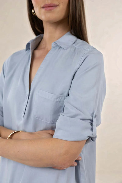 Humidity - Remy Shirt Dress - Blue Haze
