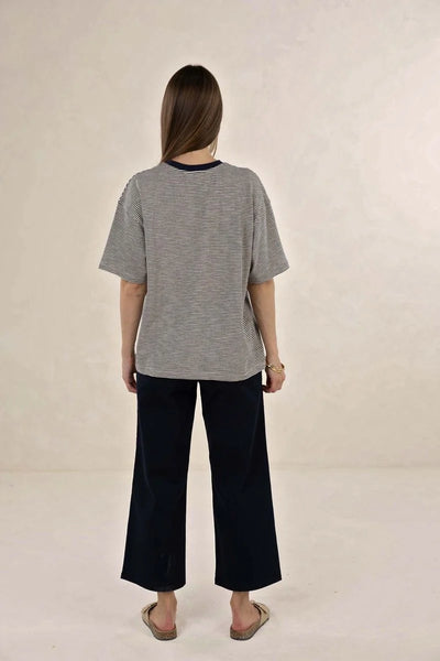 Humidity - Bestie Stripe Tee - Midnight