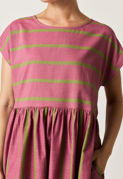 Nancybird - Woven Tathra Dress - Bottle Brush Stripe