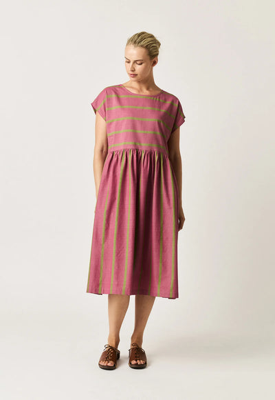 Nancybird - Woven Tathra Dress - Bottle Brush Stripe