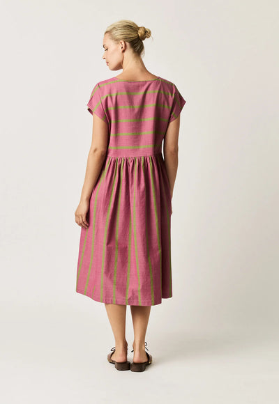Nancybird - Woven Tathra Dress - Bottle Brush Stripe