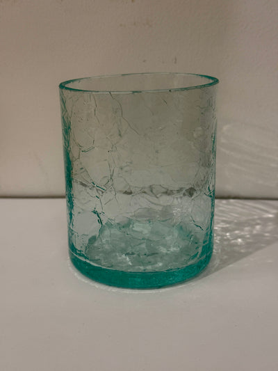 M+H - Crackle Glass Tumbler
