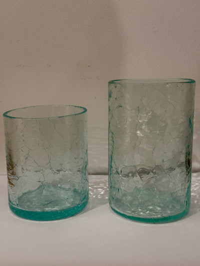 M+H - Crackle Glass Tumbler