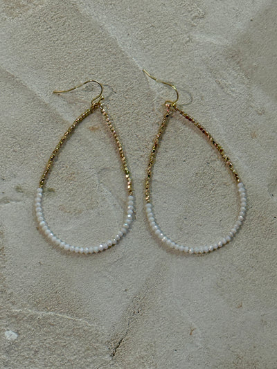 The Sister Label - Bead Drop Earrings - White