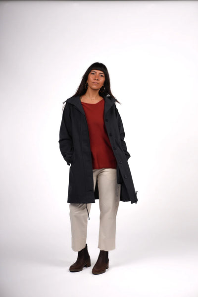 Montaigne - Isobel Cotton Drill Anorak Parker - Navy - MO-028