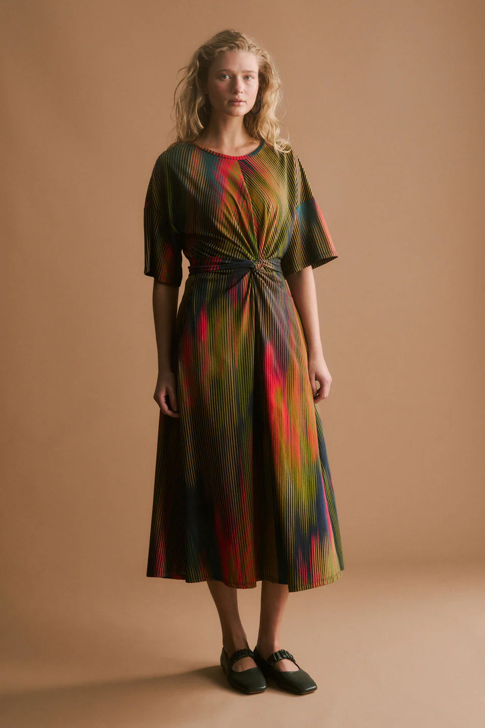 Elk - Kihte T Shirt Dress - Arran Stripe - A1295MS25