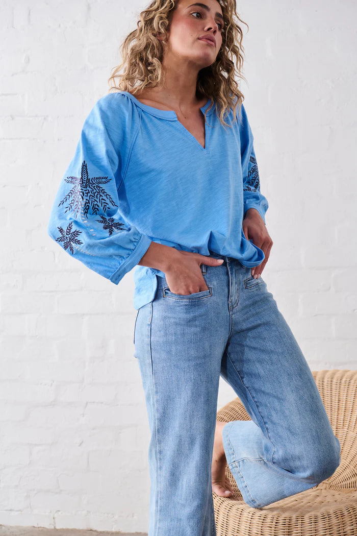 Kireina - Kimberly Top - Sky Blue - KSP250003