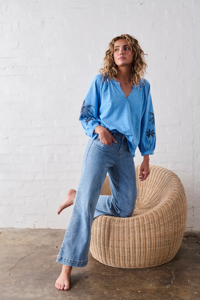 Kireina - Kimberly Top - Sky Blue - KSP250003