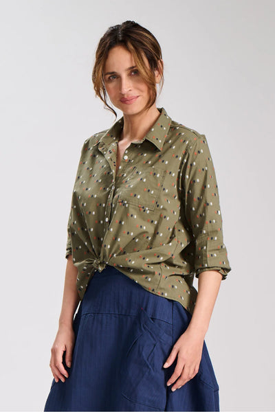 Olga de Polga - Kumo Weave Shirt - Khaki
