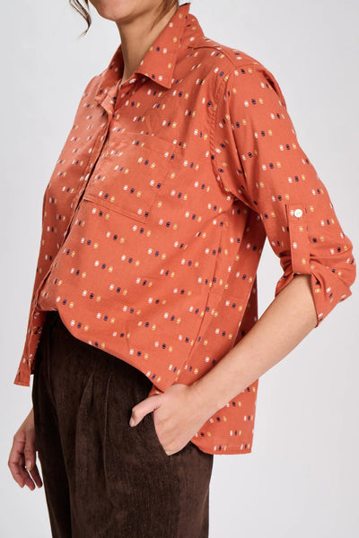 Olga de Polga - Kumo Weave Shirt - Salmon