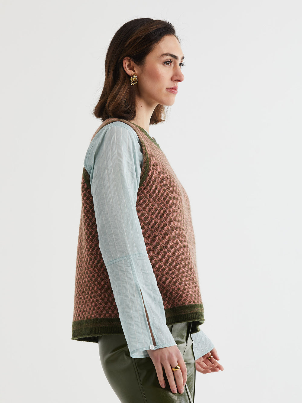 LD&CO - Lambswool Vest - Olive - LC7190