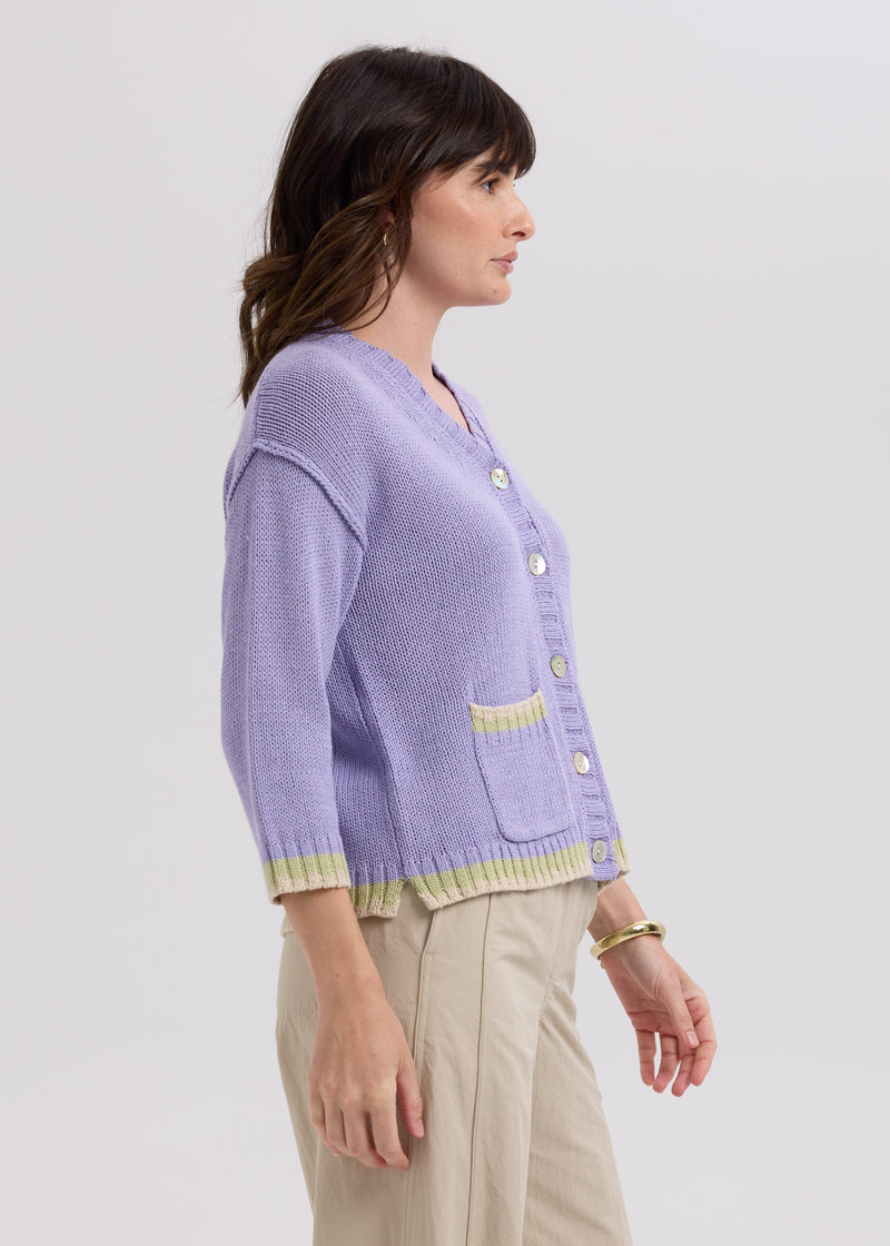 LD & Co. - Textured Cardigan - Lilac (LC7762)