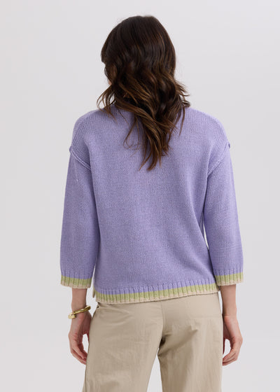 LD & Co. - Textured Cardigan - Lilac (LC7762)