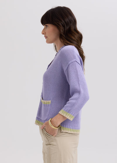 LD & Co. - Textured Cardigan - Lilac (LC7762)