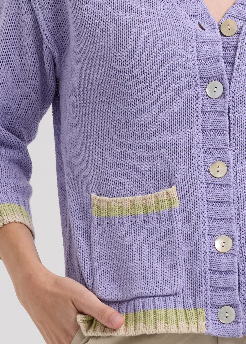 LD & Co. - Textured Cardigan - Lilac (LC7762)