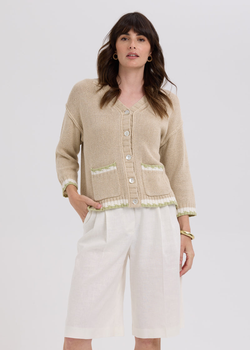 LD & Co - Textured Cardigan - Natural